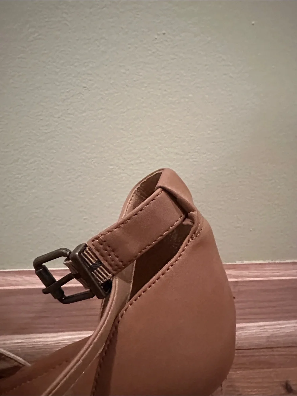 Crown Vintage Brown Cork Wedges with Gold Metallic Straps